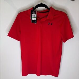 NEW with tags Youth Large Under Armour Red Polo Shirt
